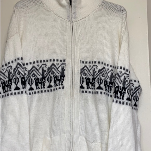 Mens XL Alpaca Llama Sweater | Color: Cream/Gray | Size: XL | The_Pink_Closet's Closet